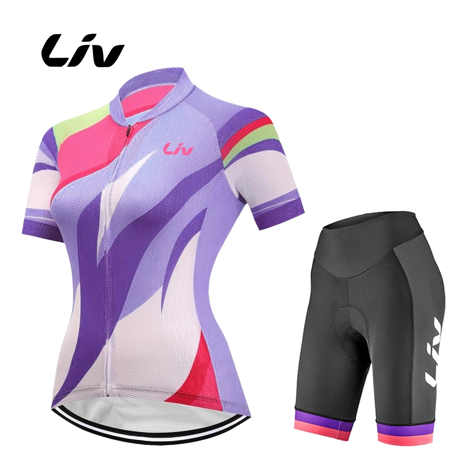 Summer Cycling Set Liv Women Short Sleeve Mtb Bike Clothing Racing Bicycle Clothes Ropa Ciclismo  Cycling Jersey bib Set