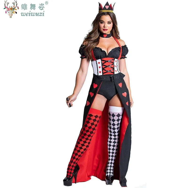 Carnival Halloween Film and TelevisionLady Alice Red Queen Costume Wonderland Characters Spooktacular Cosplay Fancy Party Dress