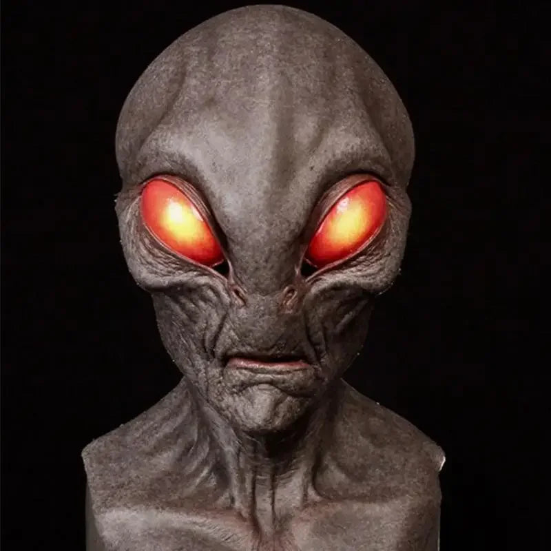 UFO Space Prop Helmet Mask Halloween Cosplay Alien Mask Latex Headdress Halloween Funny Horror Party Costume Funny Props