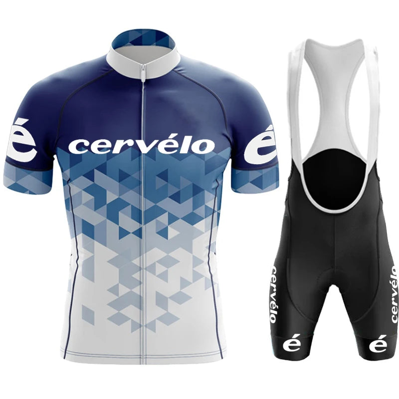 Cycling Clothes Shorts Men Cycle Jersey Short Sleeves Cervélo Team Mtb Tricuta Man Set Suit Men's Pants Gel Bicycle Outfit Bib