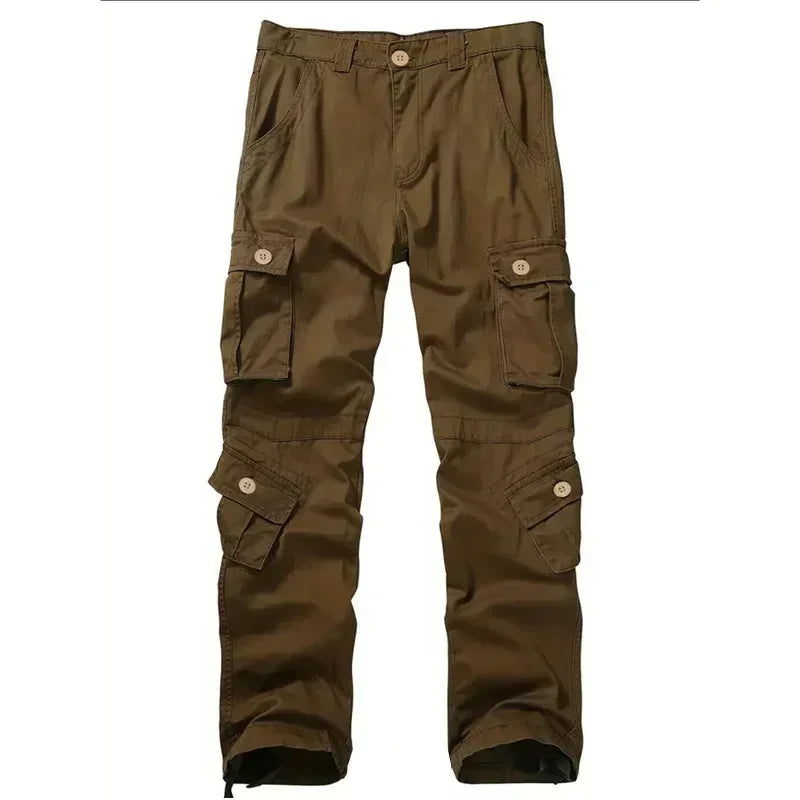 2026 Men's Cotton Cargo Pants Fashion Eight Pockets Sport Trousers Pants Male Oversize Loose Straight Streetwear Pants for Men