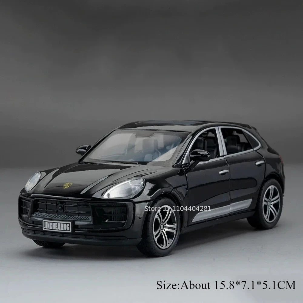 1:32 911 GT3 RS Macan Alloy Sports Car Diecast Model Toys Ornament Doors Opened Sound Light Pull Back Vehices Kids Festival Gift