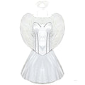 Halloween Day of the Dead Carnival Halo Wings Fallen Angel Costume Party Ballet Tutu Demon Queen Witch Cosplay Dress