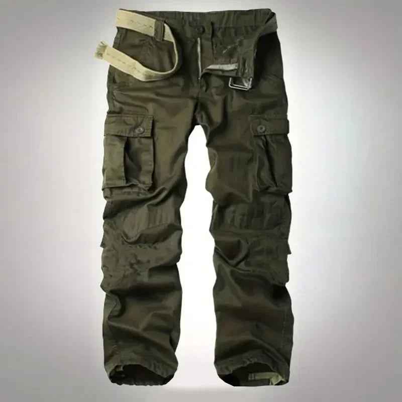 2026 Men's Cotton Cargo Pants Fashion Eight Pockets Sport Trousers Pants Male Oversize Loose Straight Streetwear Pants for Men