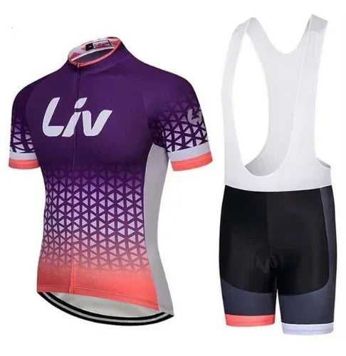 Cycling Set Liv 2022 Women Short Sleeve Mtb Bike Clothing Racing Bicycle Clothes Ropa Ciclismo Cycling Wear Cycling Jersey Set