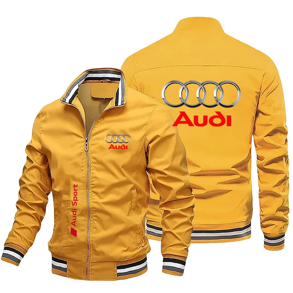 2026 New Trendy Men's Jacket DAudi Car Logo Motorcycle Jacket Custom Racing Clothe Men Audi Clothing Biker Racing Jacket