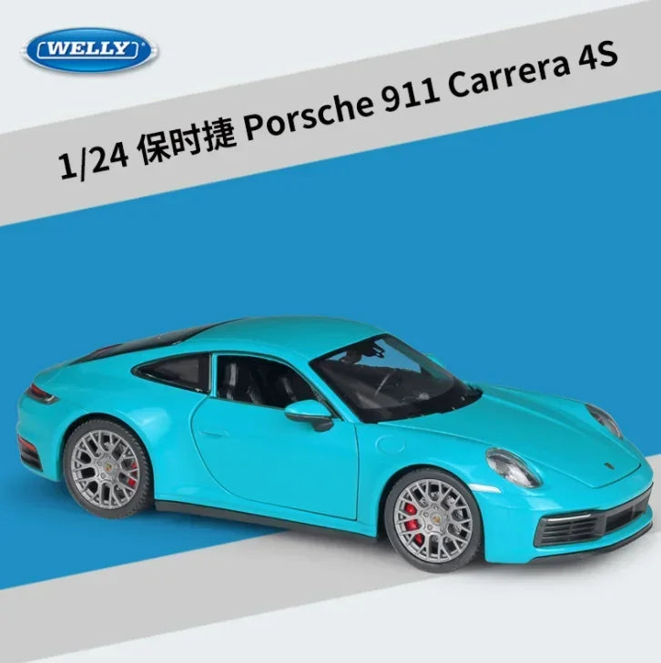 WELLY 1:24 Porsche 911 (997) GT3 RS Simulator Diecast Alloy Car Model Collectible Toy Gift