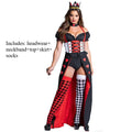 Carnival Halloween Film and TelevisionLady Alice Red Queen Costume Wonderland Characters Spooktacular Cosplay Fancy Party Dress