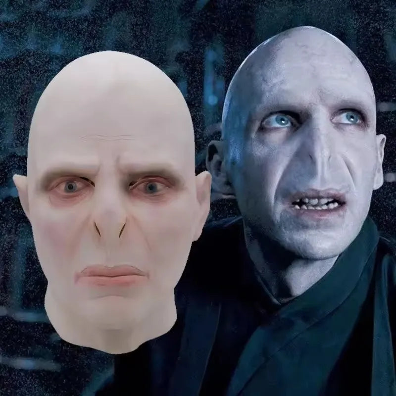 Horror Thriller Bald Latex Mask Halloween Mask for Adult Voldemort Mask Dobby The Elf Mask Kids Hood Harry Movie Cos
