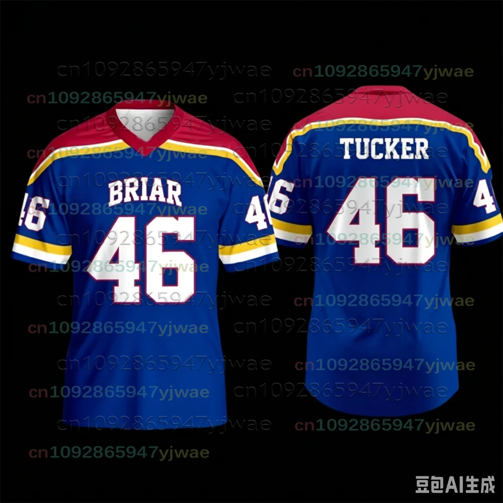 Off Campus Briar University Jersey Graham 44 22 DI LAURENTIS 66 Tucker46 T-shirt V-neck Short Sleeve Men Women Tees 3D Print Top