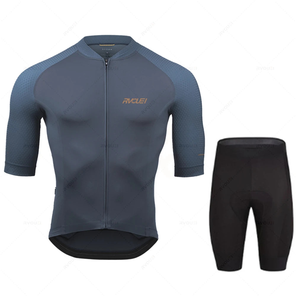 2025 Rvouei Pro Team Bicycle Clothing Men New Road Bike Wear Racing Clothes Breathable Cycling Jersey Set Ropa Ciclismo Maillot