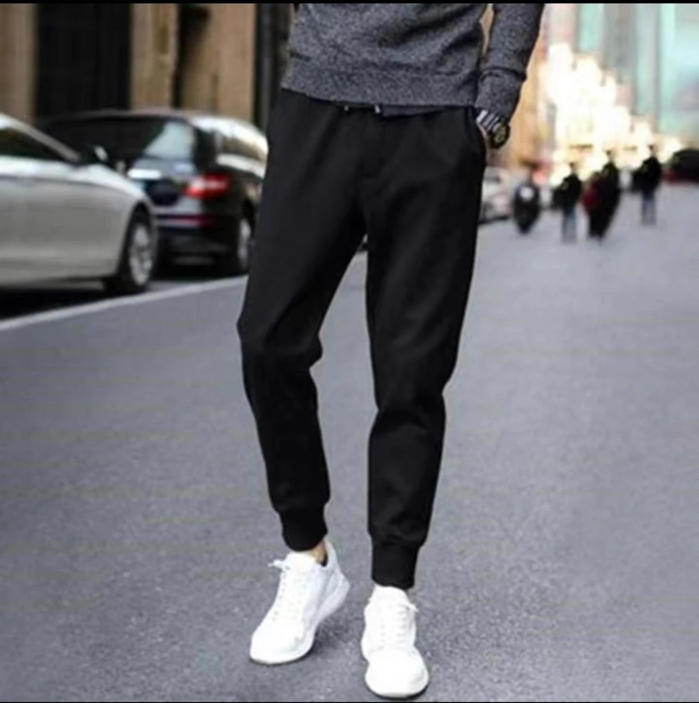Thickened Lamb Velvet Men's Winter Outdoor Wear Windproof Coldproof Fleece Lined Trousers Large Size Warm Waterproof down Cot...