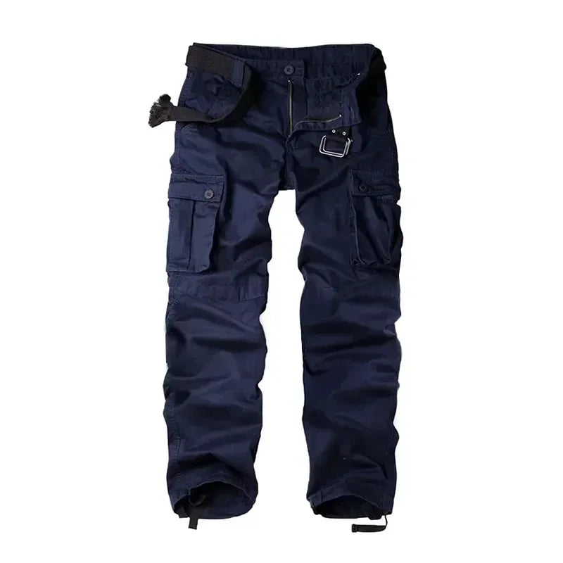 2026 Men's Cotton Cargo Pants Fashion Eight Pockets Sport Trousers Pants Male Oversize Loose Straight Streetwear Pants for Men