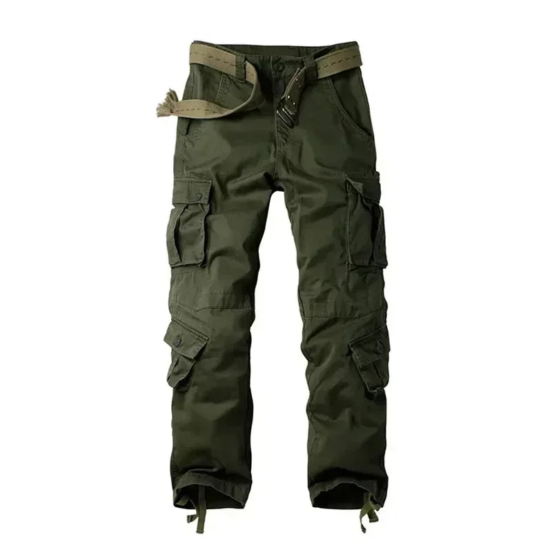 2026 Men's Cotton Cargo Pants Fashion Eight Pockets Sport Trousers Pants Male Oversize Loose Straight Streetwear Pants for Men