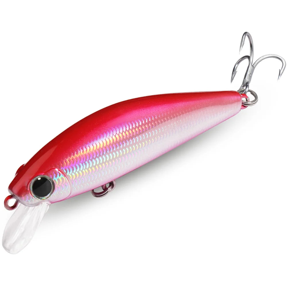 Sinking Minnow 11g 7cm Lure Long Shot Popper Pesca Swimbait Carp Fishing Tackle Hook Wobbler 3D Crankbait Jerkbait Silicone Bait