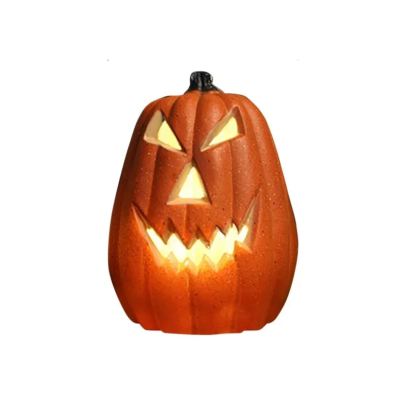 Festive Halloween LED Pumpkin Lantern Spooky Ornament for Household Bar Party Scene Decoration Holiday Indoor Layout Supplies