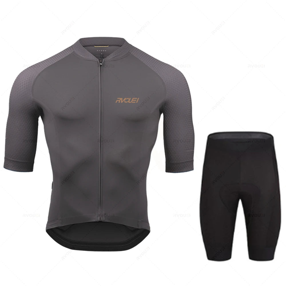 2025 Rvouei Pro Team Bicycle Clothing Men New Road Bike Wear Racing Clothes Breathable Cycling Jersey Set Ropa Ciclismo Maillot
