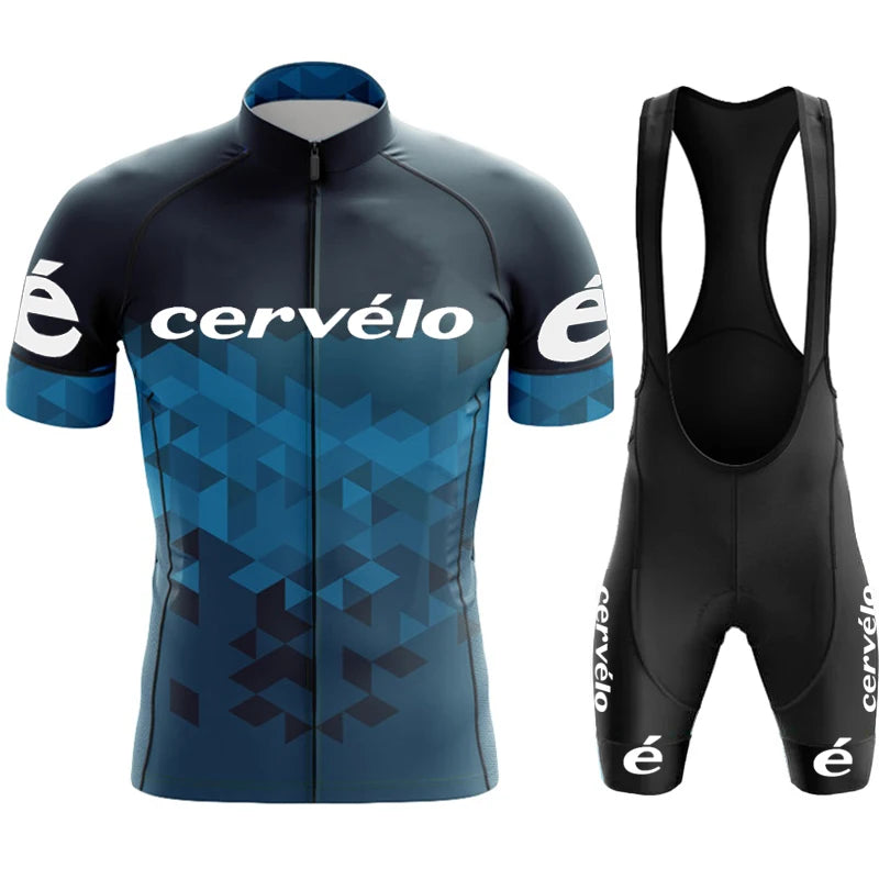 Cycling Clothes Shorts Men Cycle Jersey Short Sleeves Cervélo Team Mtb Tricuta Man Set Suit Men's Pants Gel Bicycle Outfit Bib