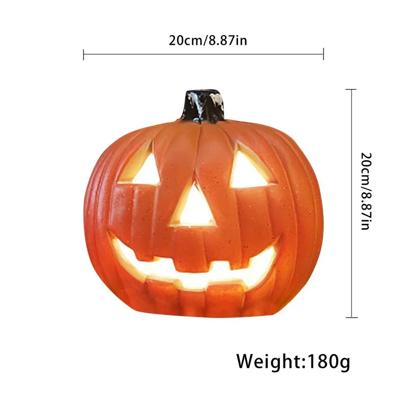 Festive Halloween LED Pumpkin Lantern Spooky Ornament for Household Bar Party Scene Decoration Holiday Indoor Layout Supplies