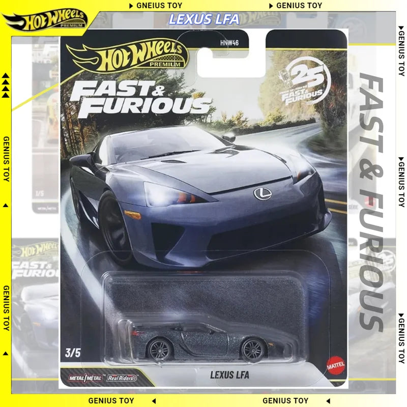 Hot Wheels Premium 2026 Fast & Furious 25th Anniv. LEXUS LFA 1:64 Diecast Alloy Metal Body Car Model Collectible Vehicle Toys