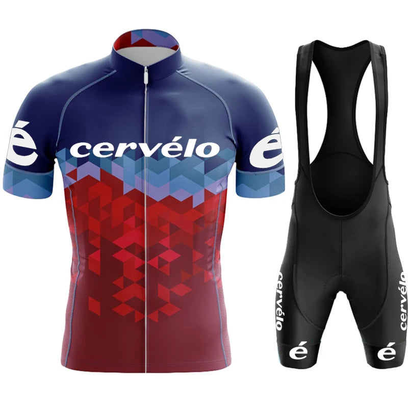 Cycling Clothes Shorts Men Cycle Jersey Short Sleeves Cervélo Team Mtb Tricuta Man Set Suit Men's Pants Gel Bicycle Outfit Bib