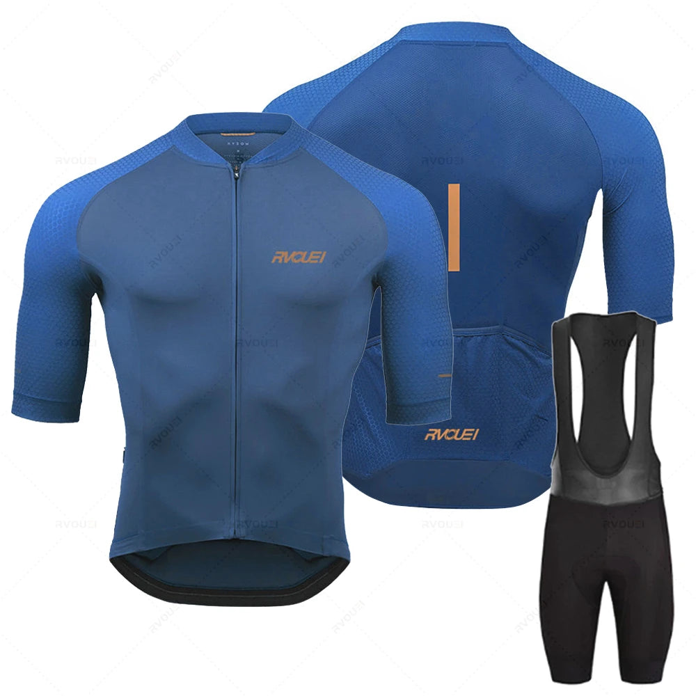 2025 Rvouei Pro Team Bicycle Clothing Men New Road Bike Wear Racing Clothes Breathable Cycling Jersey Set Ropa Ciclismo Maillot