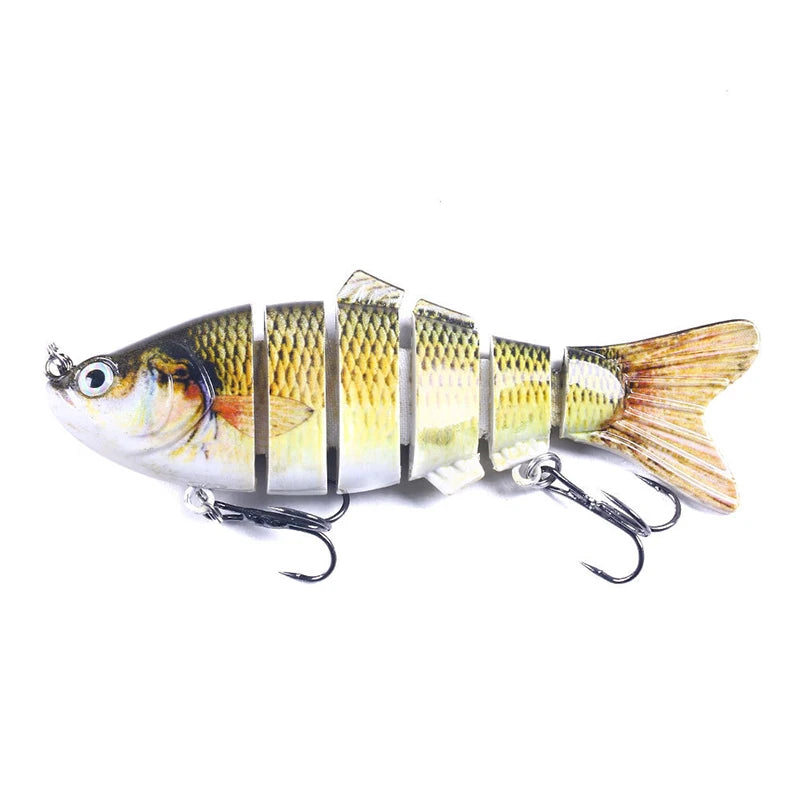 Fishing Lures for Freshwaterand Saltwat Slow Sinking Multi Jointed Swimbaits, Lifelike Lures for Bass Trout Crappie Walleye Pike