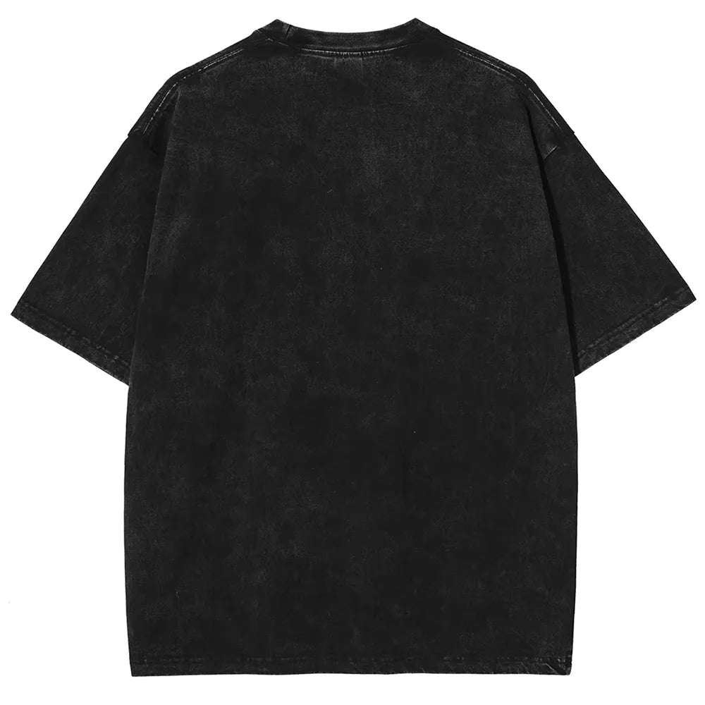 Kaneki Ken Graphic T-shirt Anime Tokyo Ghoul Clothing Men Short Sleeve Washed Tshirts Casual Cotton T Shirt Harajuku Retro Tops
