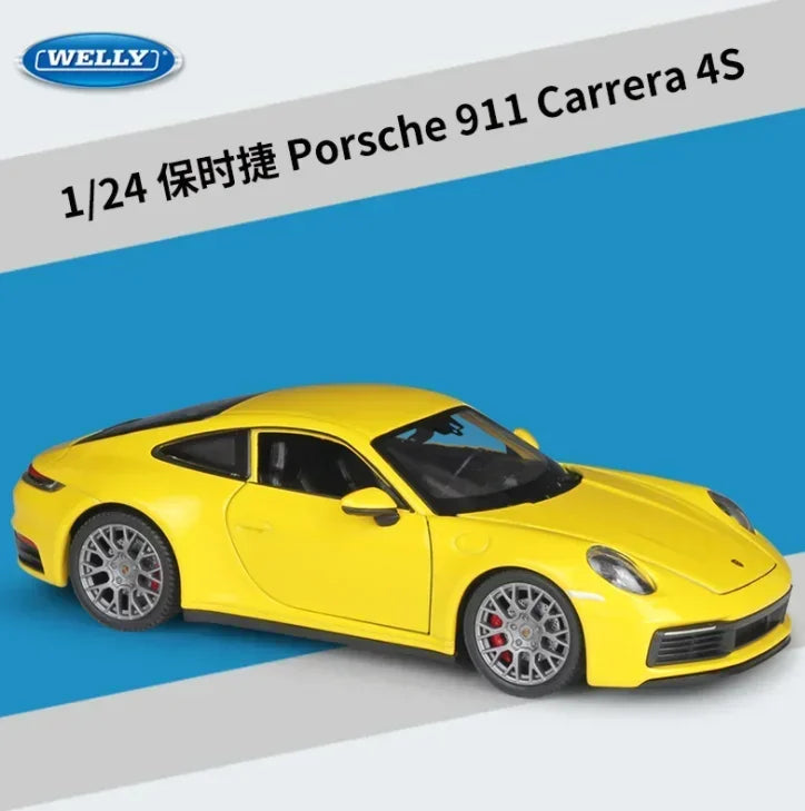 WELLY 1:24 Porsche 911 (997) GT3 RS Simulator Diecast Alloy Car Model Collectible Toy Gift