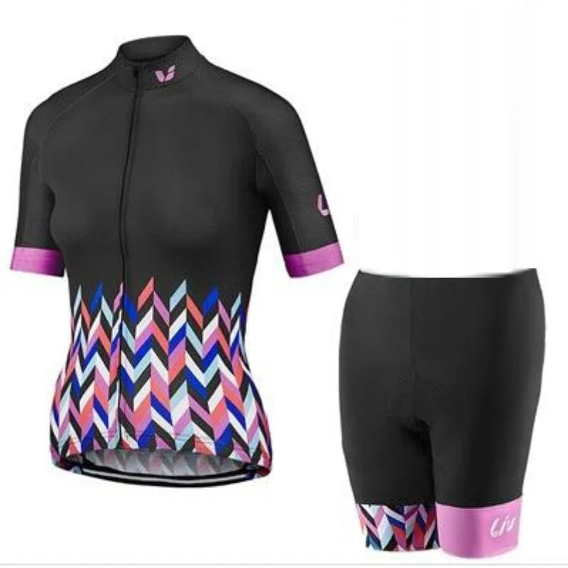 Cycling Set Liv 2022 Women Short Sleeve Mtb Bike Clothing Racing Bicycle Clothes Ropa Ciclismo Cycling Wear Cycling Jersey Set