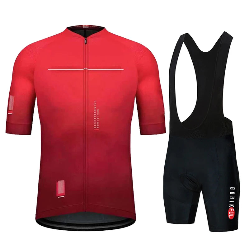Gobikful-Cycling Jersey Set for Men, Short Sleeve, MTB Bike Suit, Bicycle Clothes, Summer, 2022