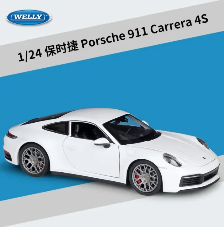 WELLY 1:24 Porsche 911 (997) GT3 RS Simulator Diecast Alloy Car Model Collectible Toy Gift