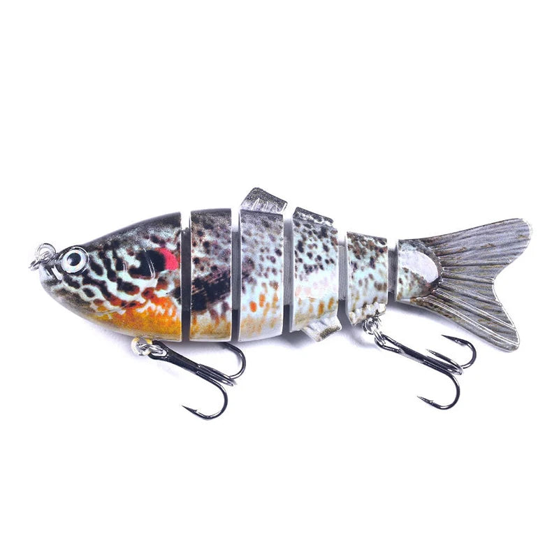 Fishing Lures for Freshwaterand Saltwat Slow Sinking Multi Jointed Swimbaits, Lifelike Lures for Bass Trout Crappie Walleye Pike