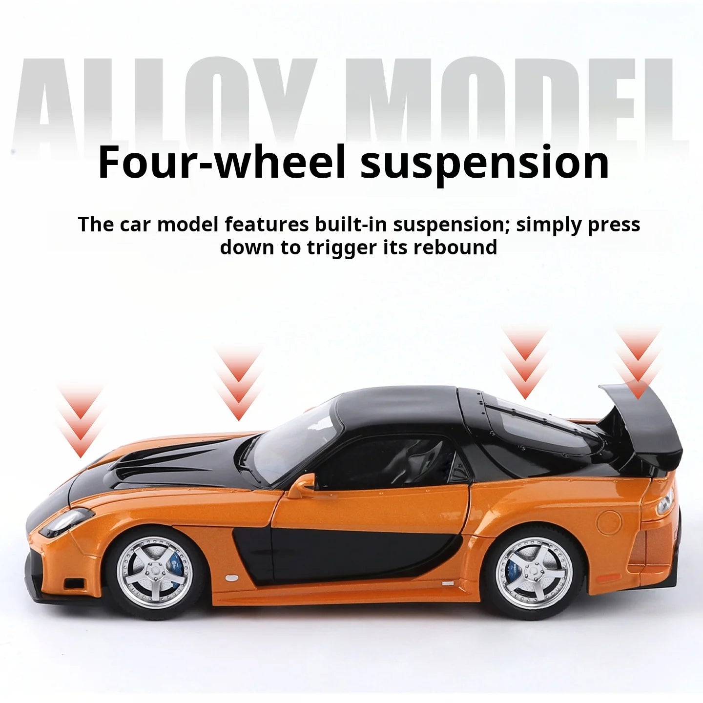 1:24 Boxed RX7 Fast & Furious 3 Han's Iconic Ride Exquisite Die-Cast Alloy Supercar Model Decorative Gift Ornament