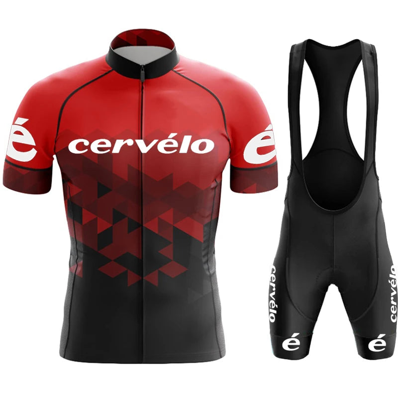 Cycling Clothes Shorts Men Cycle Jersey Short Sleeves Cervélo Team Mtb Tricuta Man Set Suit Men's Pants Gel Bicycle Outfit Bib