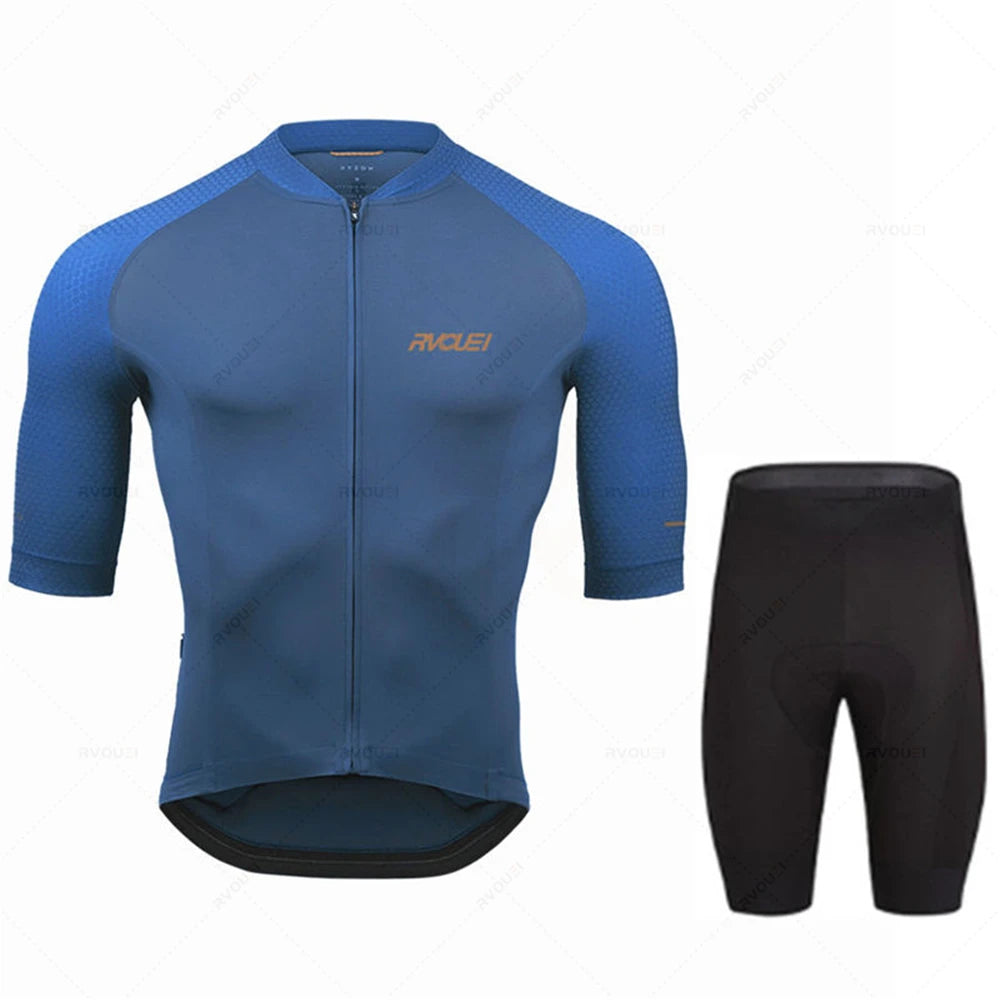 2025 Rvouei Pro Team Bicycle Clothing Men New Road Bike Wear Racing Clothes Breathable Cycling Jersey Set Ropa Ciclismo Maillot