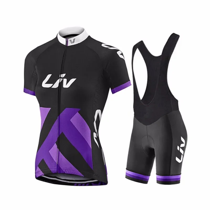 Cycling Set Liv 2022 Women Short Sleeve Mtb Bike Clothing Racing Bicycle Clothes Ropa Ciclismo Cycling Wear Cycling Jersey Set