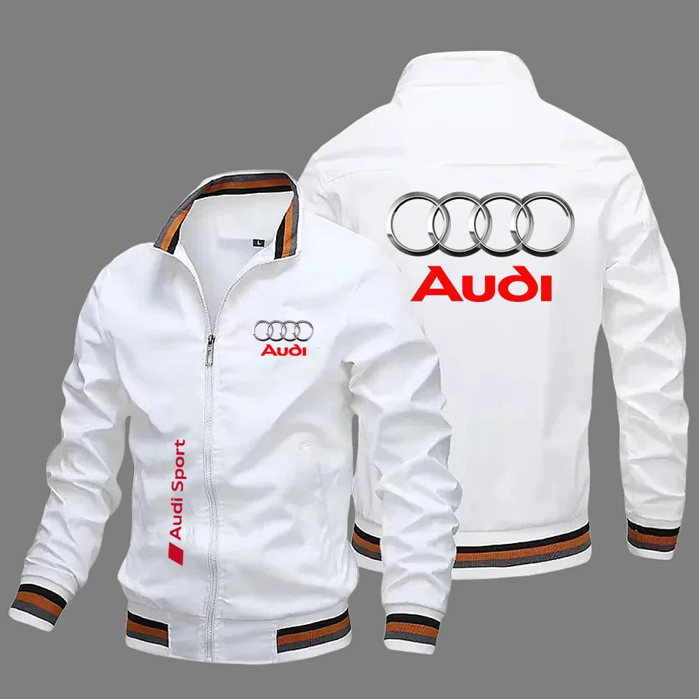 2026 New Trendy Men's Jacket DAudi Car Logo Motorcycle Jacket Custom Racing Clothe Men Audi Clothing Biker Racing Jacket