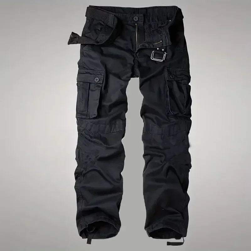 2026 Men's Cotton Cargo Pants Fashion Eight Pockets Sport Trousers Pants Male Oversize Loose Straight Streetwear Pants for Men