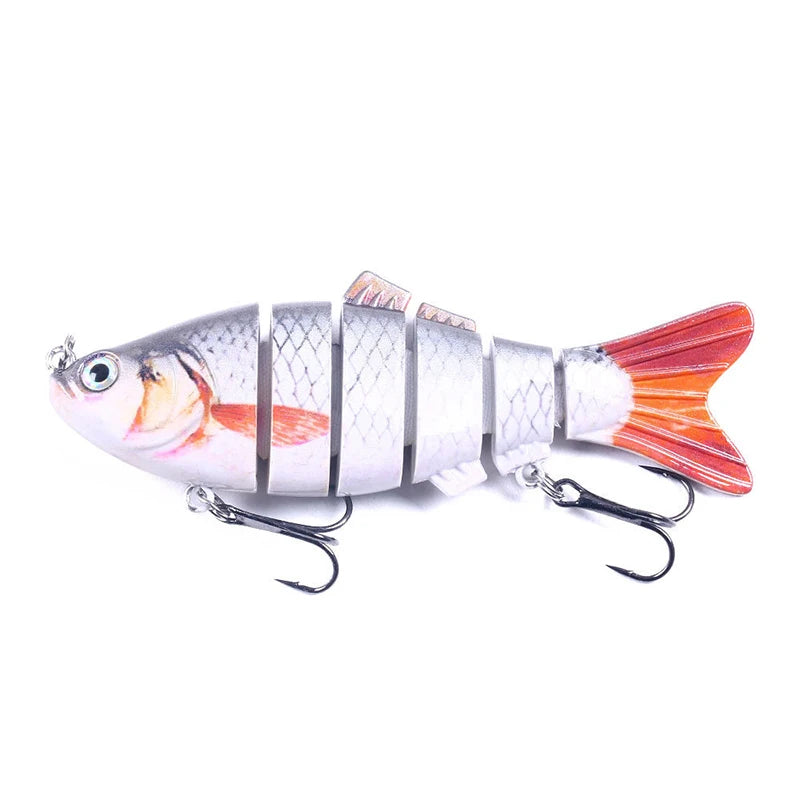Fishing Lures for Freshwaterand Saltwat Slow Sinking Multi Jointed Swimbaits, Lifelike Lures for Bass Trout Crappie Walleye Pike