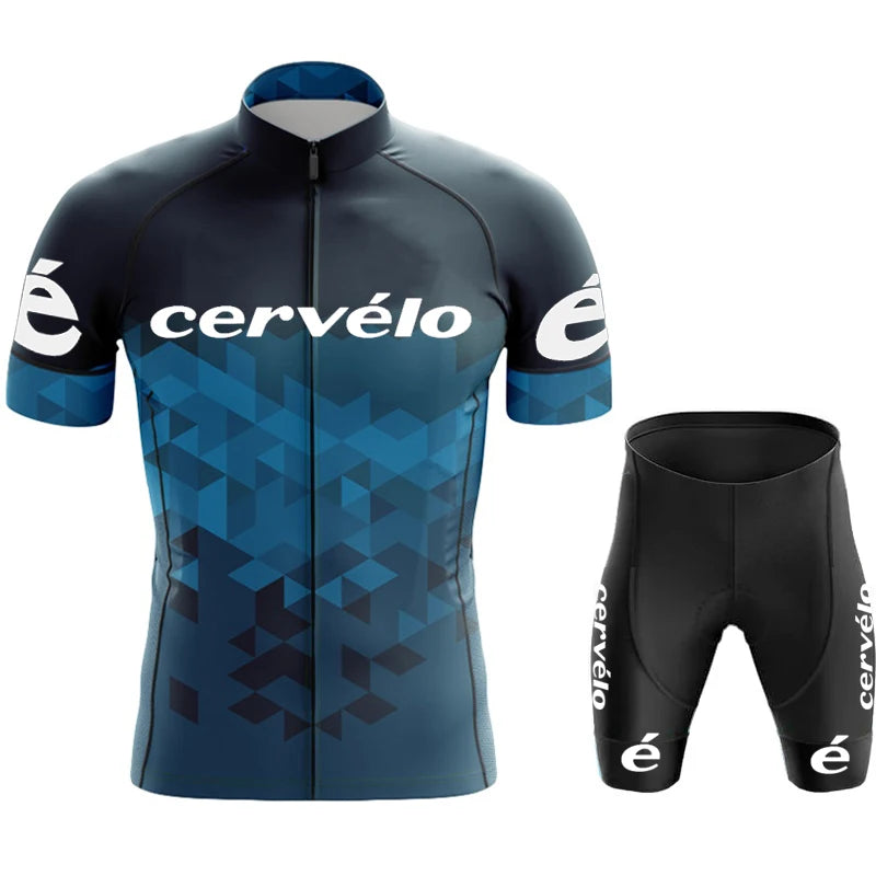 Cycling Clothes Shorts Men Cycle Jersey Short Sleeves Cervélo Team Mtb Tricuta Man Set Suit Men's Pants Gel Bicycle Outfit Bib