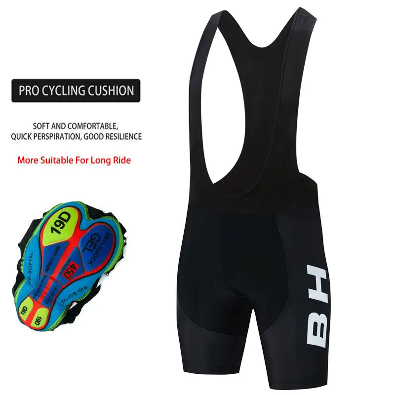 2023 New BH Team Bicycle Clothing Men's Summer Road Bike Wear Racing Clothes Quick Dry Cycling Jersey Set Ropa Ciclismo Maillot