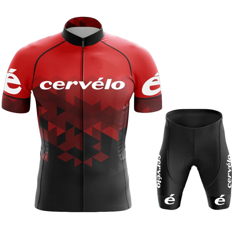 Cycling Clothes Shorts Men Cycle Jersey Short Sleeves Cervélo Team Mtb Tricuta Man Set Suit Men's Pants Gel Bicycle Outfit Bib