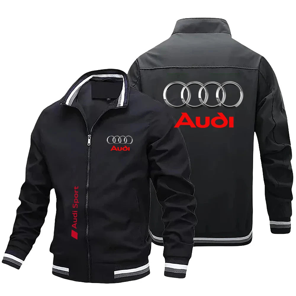 2026 New Trendy Men's Jacket DAudi Car Logo Motorcycle Jacket Custom Racing Clothe Men Audi Clothing Biker Racing Jacket