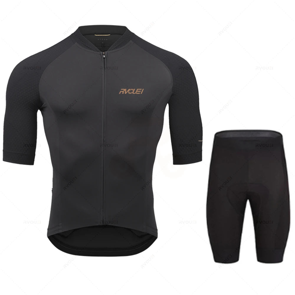 2025 Rvouei Pro Team Bicycle Clothing Men New Road Bike Wear Racing Clothes Breathable Cycling Jersey Set Ropa Ciclismo Maillot