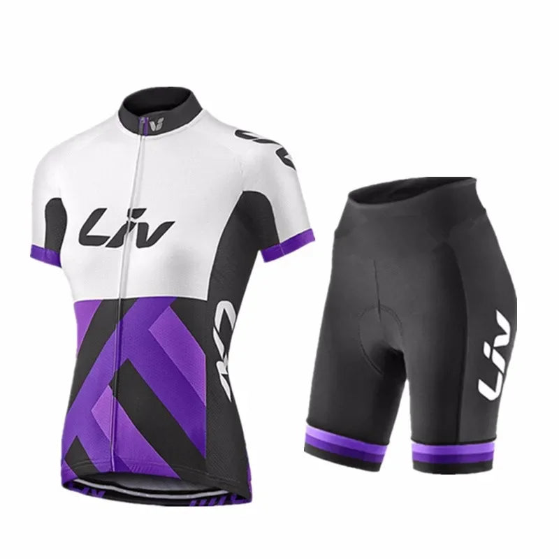 Cycling Set Liv 2022 Women Short Sleeve Mtb Bike Clothing Racing Bicycle Clothes Ropa Ciclismo Cycling Wear Cycling Jersey Set
