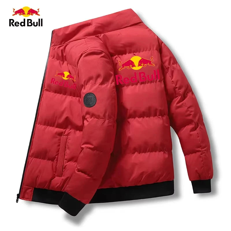 Chaqueta de manga corta para hombre con el nuevo logo de Red Bull 2026, ideal para otoño e invierno, moderna, casual
